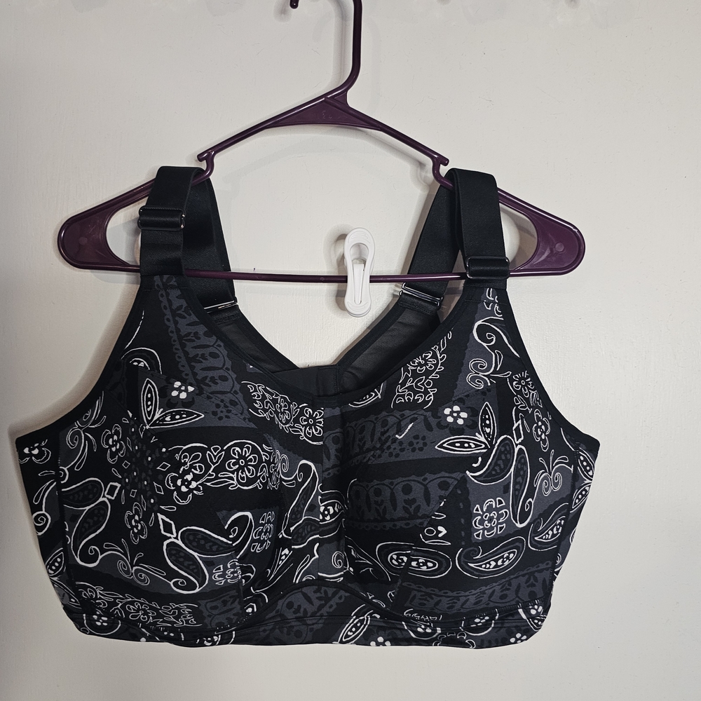 Lane Bryant Black and White Floral Bra